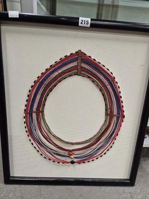 Lot 215 - An antique African beaded neck decoration....