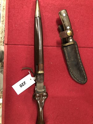 Lot 220 - A Hardwood-handled skean dhu together with a...