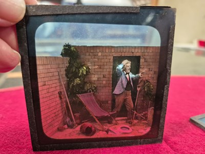 Lot 221 - A large collection of antique magic lantern...