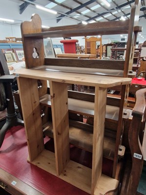 Lot 1035 - An arts and crafts style oak bookcase and a...