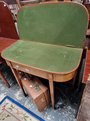 Lot 1044 - A Regency mahogany and boxwood strung d-form...