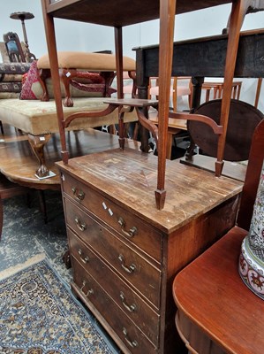 Lot 1047 - An antique and later four drawer chest, a...