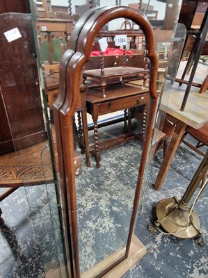 Lot 1084 - A mahogany cheval mirror and one other