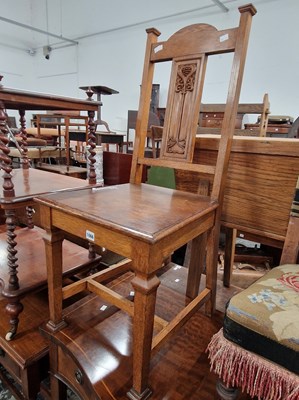 Lot 1066 - A late Victorian arts and crafts side chair.
