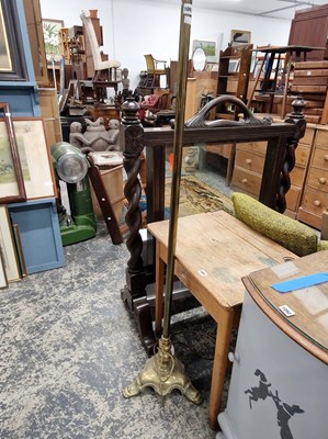 Lot 1093 - A brass standard lamp