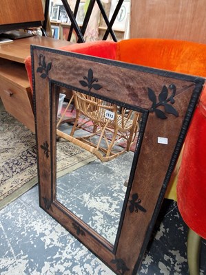 Lot 1113 - A modern wall mirror, a sheepskin and a...