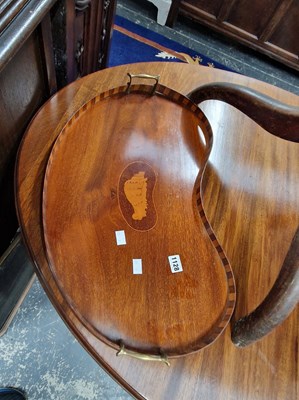 Lot 1128 - An Edwardian inlaid drinks tray.