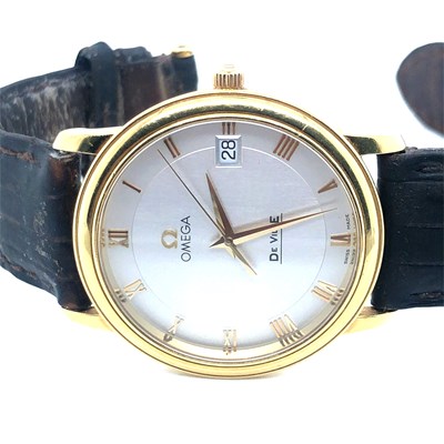 Lot 51 - An 18ct gold Omega De Ville quartz wristwatch...