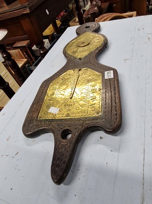 Lot 1175 - A 17th century style carved oak and brass...