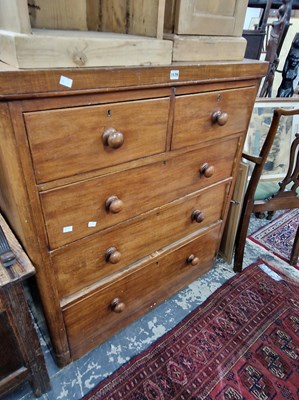 Lot 1179 - A late Victorian mahogany chest of drawers.