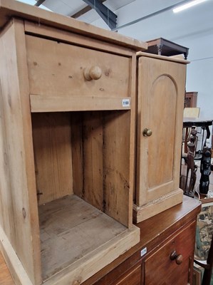 Lot 1180 - A Victorian pine pot cupboard and alter...