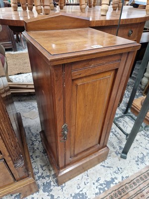 Lot 1213 - A late victorian bedside cabinet.