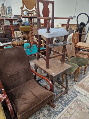 Lot 1224 - A Georgian mahogany child's high chair, a pair...