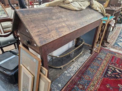 Lot 1229 - A large 19th century pine saddle rack.