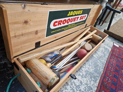 Lot 1248 - A good quality Jaques croquet set.