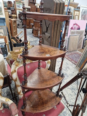 Lot 1255 - A Victorian four tier corner wot-not