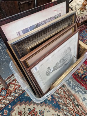 Lot 1272 - A collection of watercolours, prints, drawing...