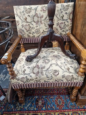 Lot 1274 - An antique 17th century style walnut frame...