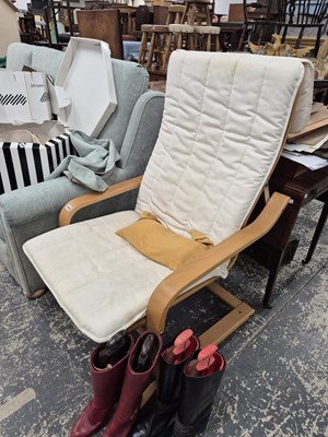 Lot 1299 - A modern bentwood framed armchair.