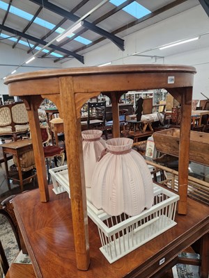 Lot 1309 - A vintage oak circular occasional table.