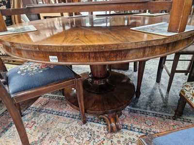 Lot 1310 - A good William IV rosewood tilt top breakfast...