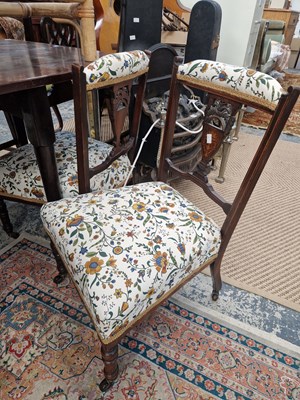 Lot 1312 - A pair of recently upholstered nursing chairs,...