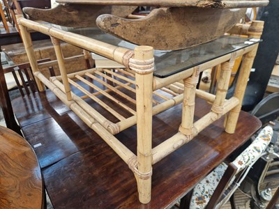 Lot 1313 - A bamboo coffee table.