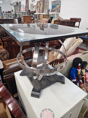 Lot 1319 - An art deco style retro chrome and mirror top...