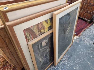 Lot 1326 - Four large contemporary pastel artworks.