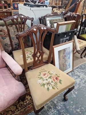 Lot 1336 - A set of four antique Georgian style mahogany...