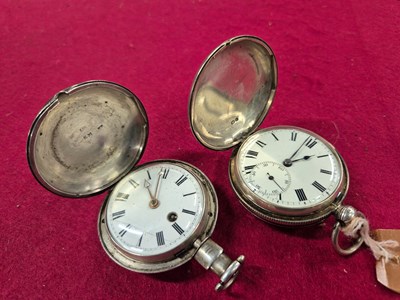 Lot 231 - A silver-cased hunter pocket watch by...