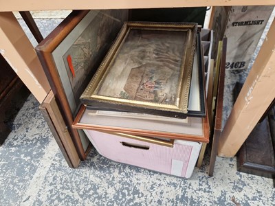 Lot 1353 - A Victorian watercolour, a selection of...
