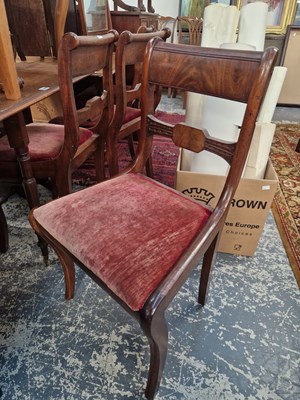 Lot 1368 - A set of four late Georgian mahogany dining...