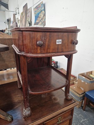 Lot 1374 - A 19th century mahogany night stand.