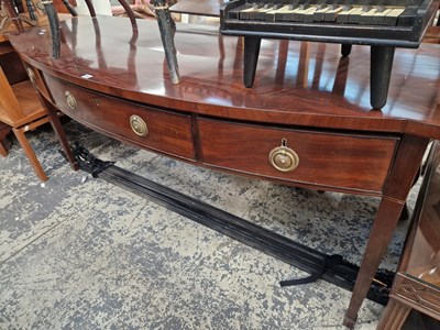 Lot 1387 - A large 19th century mahogany bow front...