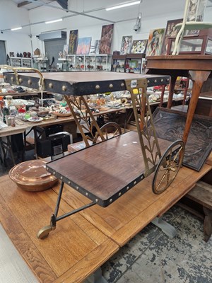 Lot 1406 - An interesting mahoganay and brass retro...