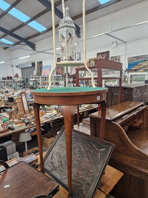 Lot 1408 - A wrought iron wash stand, a small occasional...
