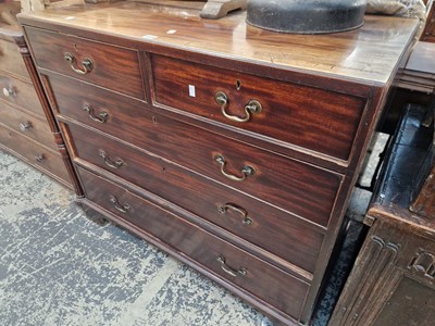 Lot 1420 - A George III mahogany Caddy top chest of five...