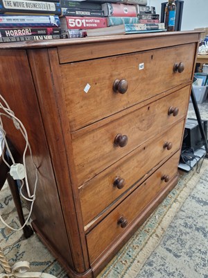 Lot 1427 - A Victorian mahogany secretaire chest.