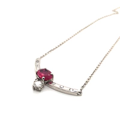 Lot 148 - A hand-crafted bespoke ruby and diamond...