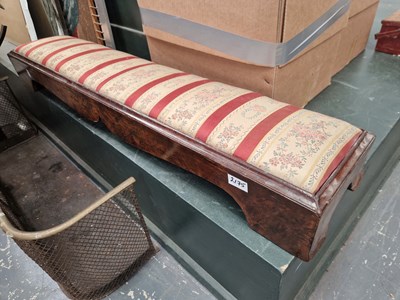 Lot 2175 - A large Victorian long fender stool. H 16 W...