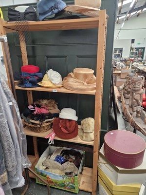 Lot 2180 - A large selection of vintage ladies hats etc.