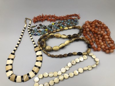 Lot 171 - Six various vintage beaded necklaces, untested.
