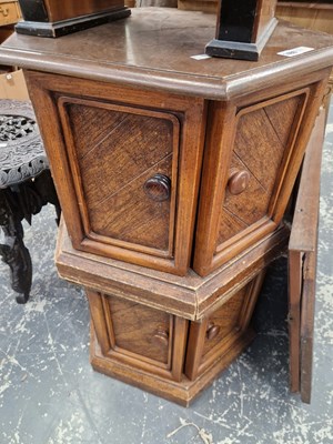 Lot 1469 - A pair of Hexagonal low cabinets.