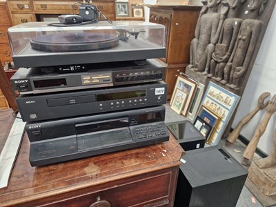 Lot 1477 - A vintage Arcam CD player, Sony separates and...