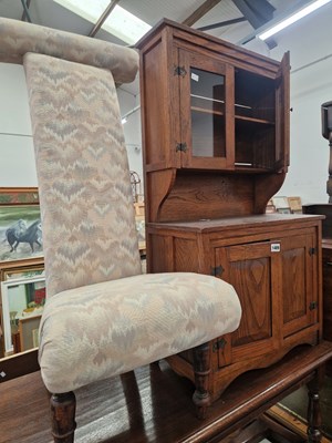 Lot 1489 - An early 20th century oak miniature dresser...