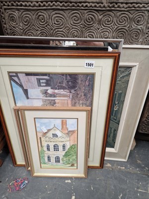 Lot 1501 - A group of various watercolours and decorative...
