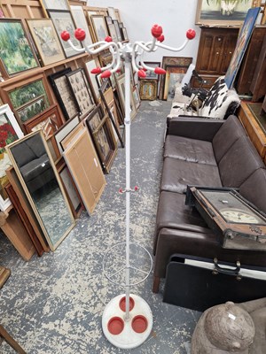 Lot 1507 - A mid century retro coat and stick stand.