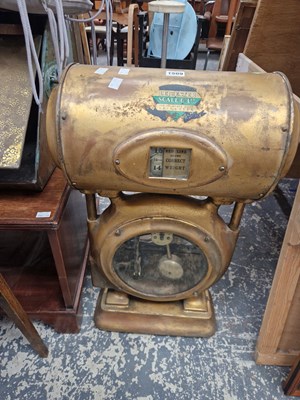 Lot 1509 - A large set of vintage shop scales.