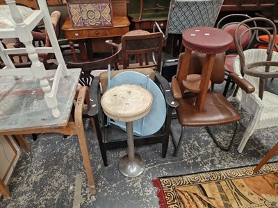 Lot 1512 - A group of various retro and other chairs, a...
